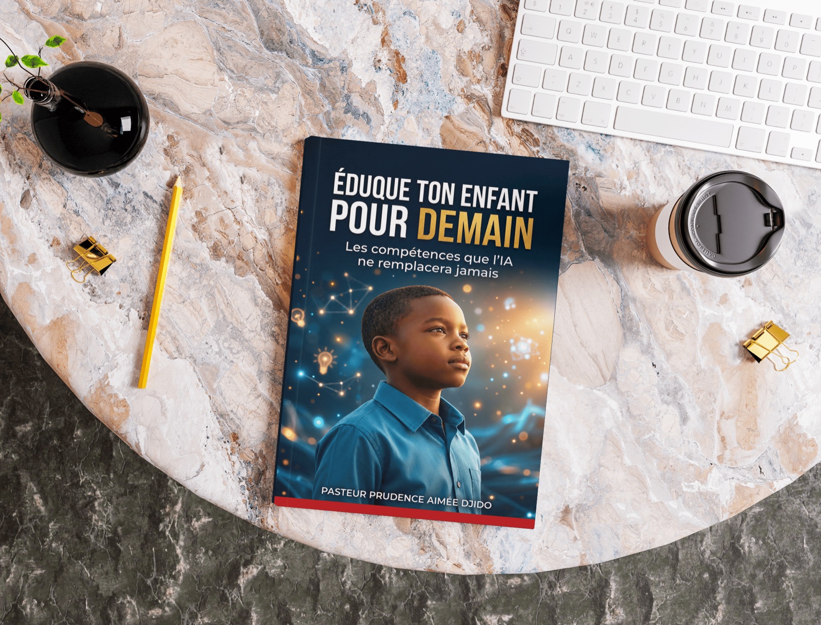 Le livre posé sur un bureau moderne