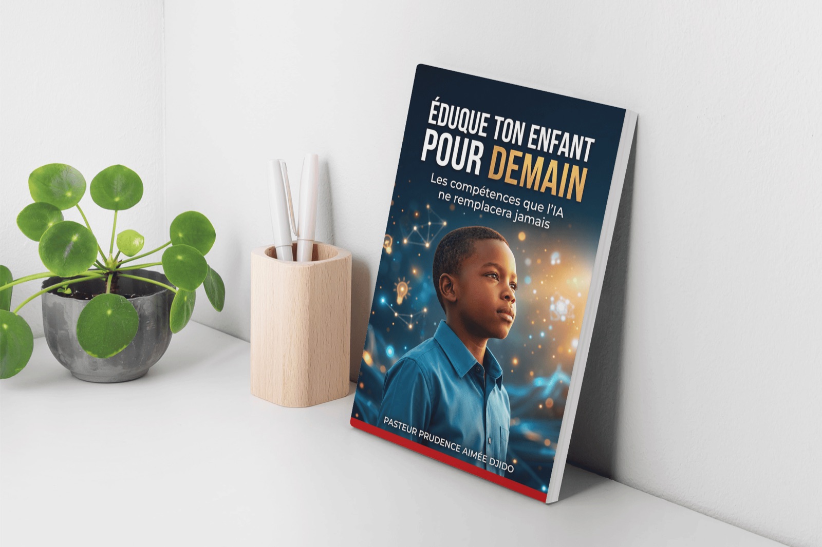 Le livre posé sur une étagère