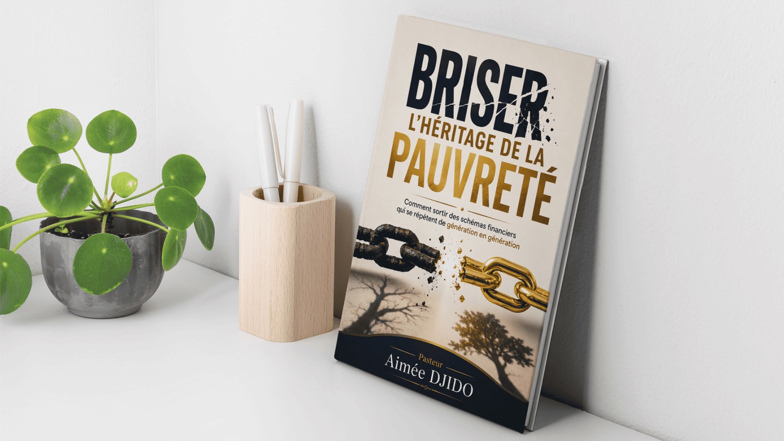 Le livre posé contre un mur